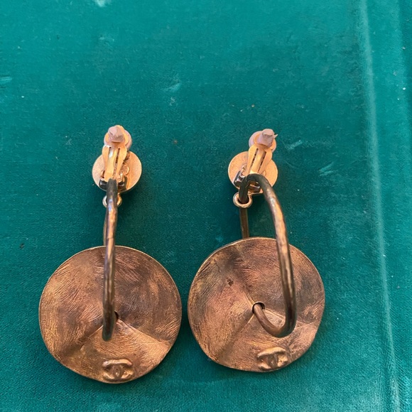 Chanel Hoop Disc Earrings - Picture 3 of 4